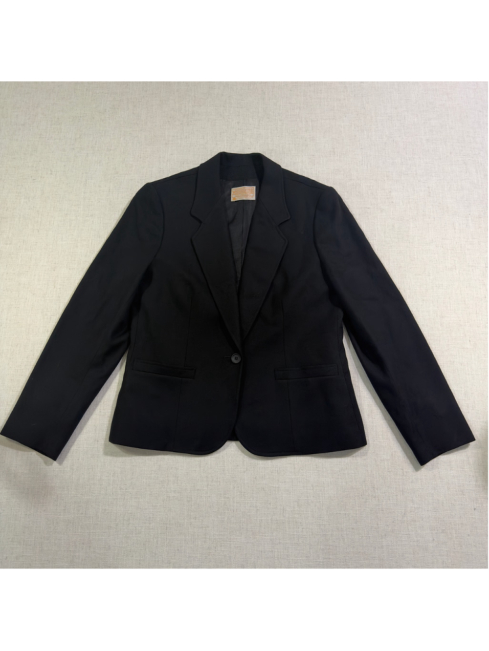 Vintage Pendleton Woolen Mills Black 100% Virgin Wool Single Button Blazer 10